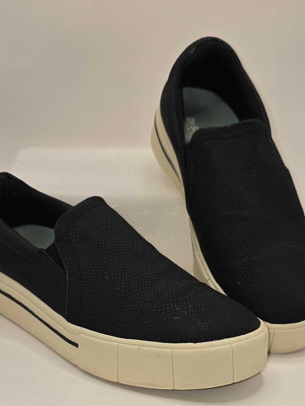 Black Dr. Scholl's Happiness Lo Slip-On Sneakers Womens Size 8.5 Men Size 7